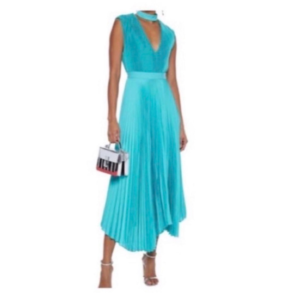 Alice & Olivia Elegant Turquoise Sleeveless Dress